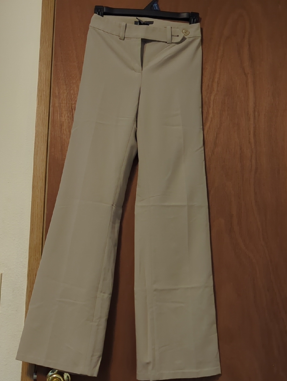 High-Rise Wide-Leg Women's Pants in Beige